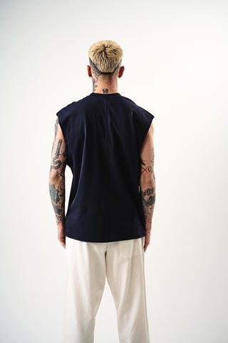 Respire Erkek Basic Tank Top Atlet İndigo