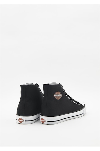 Harley Davidson 023m100382 Pittsburgh Plain Black Erkek Sneaker 001