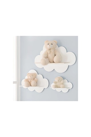 Tiny Wonders 3'lü Beyaz Dekoratif Bulut Çocuk Odası Duvar Rafı Mdf Beyaz Beyaz Tiny Wonders 3'lü Beyaz Dekoratif Bulut Çocuk Odası Duvar Rafı Mdf Beyaz Beyaz