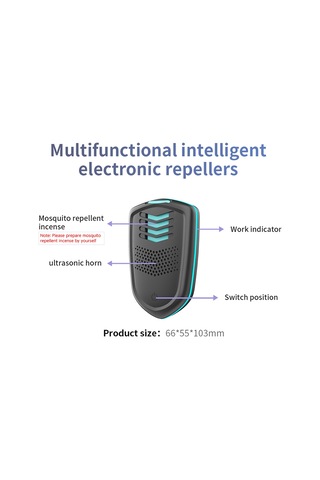 Mufunye Siyah Evcil Hayvan/ensecto Kovucu 555: Ultrasonik+ısýtma Fonksiyonlu, 3 Mod, 160 M², Avrupa Þarjlý Vana Yok