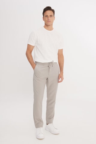 AC&Co / Altınyıldız Classics Erkek A.yesıl Slim Fit Dar Kesim Beli Bağlamalı Çizgili Yan Cepli Casual Jogger Pantolon A.yesıl