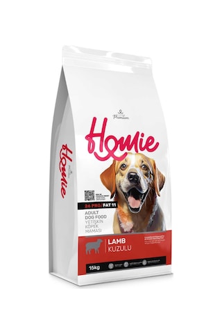 Homie Süper Premium Düşük Tahıllı Kuzu Etli Yetişkin Köpek Maması 12 KG