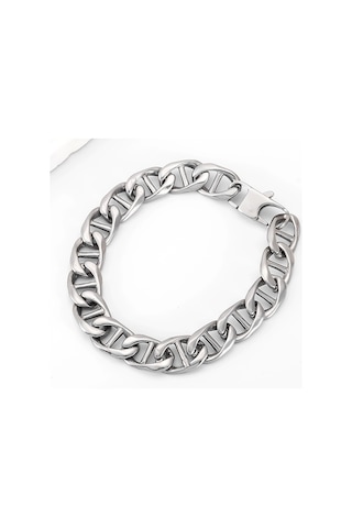 Yystore Erkek Küba Bileklik Kbl-3376 Paslanmaz Çelik Titanyum Çeliği Çelik