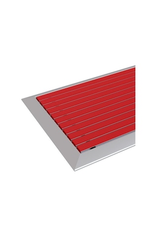 Arfen Kauçuk Üst Yüzeyli Alüminyum Kırmızı Paspas 60 X 90 Cm
