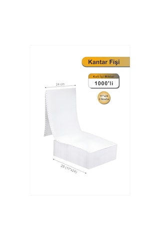 11x24 Kantar Fişi 2 Nüsha 1000 Adet , Beyaz Otokopili Sürekli Form 11''x24 Cm 11x24 Kantar Fişi 2 Nüsha 1000 Adet , Beyaz Otokopili Sürekli Form 11''x24 Cm