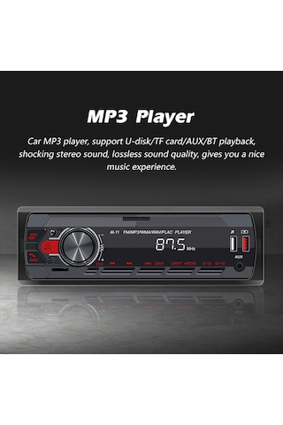 Padalink Araç Bluetooth Mp3 Çalar Fm Radyo Usb Şarj Uzaktan Kumandalı Renkli Işıklı