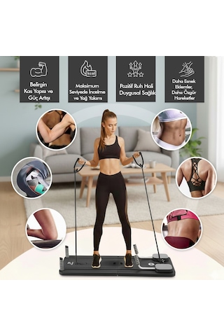 Egzersiz Aleti Pilates Reformer, Ev Tipi Pilates İstasyonu, Siyah