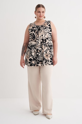 Pile Detaylı Örme Bluz-6236 Siyah