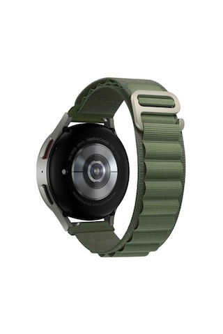 Galaxy Watch 42mm Uyumlu Krd-74 20mm Hasır Zore Kordon-yeşil