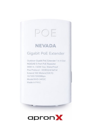 Nvd-3402c 1 In 4 Gigabit Out Poe Repeater Extender Waterproof Outdoor