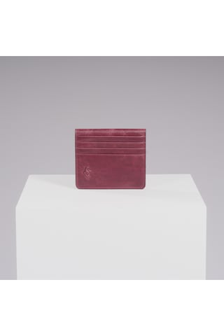 Deerderi London Vintage Deri Kartlık Bordo