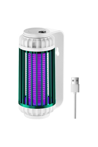 Springsun Usb Şarjlı Duvara Monte & Masa Üstü Sivrisinek Tuzağı, Gece Lambalı Elektrikli Böcek Öldürücü, Ev & Kamp İçin