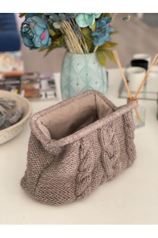 El Yapımı Vizon, Saç Örgü El Çantası Vizon