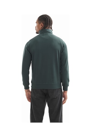 Boğazlı Sweatshirt Koyu Yeşil