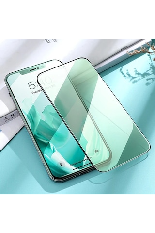 Ally iPhone Uyumlu 12 Pro Max Anti -blue Green Light Göz Korumalı Tempered Full Ekran Koruyucu- 5775