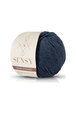 Sensy Premium Amigurumi Ipi Punch Panç Baby Soft Cotton 50 Gr Örgü Ip Indigo