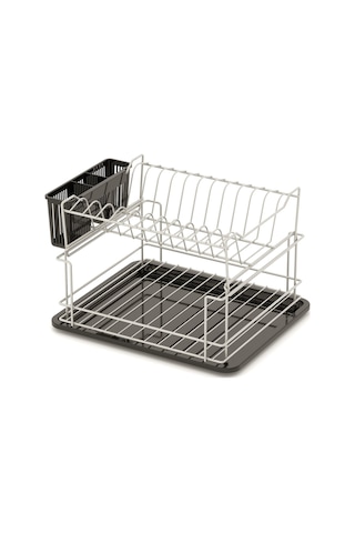 Teknotel İki Katlı Modüler Tabaklık Bulaşıklık Saten Kb010