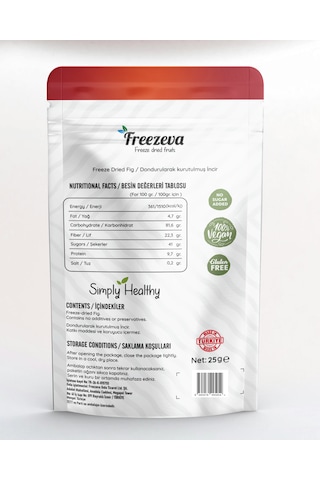 Freezeva Dondurularak Kurutulmuş Dilim İncir 25 Gr Freeze Dried İncir- İncir Kuru Meyve Cipsi 25 G