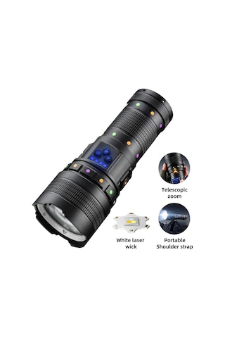 Bd-2 30w Tg Led Alüminyum Alaşımlı Zoomlu Type-c Şarjlı El Feneri