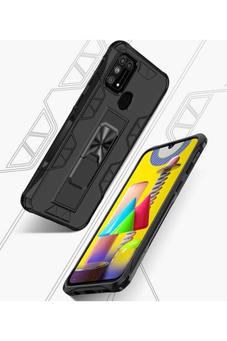 Samsung Uyumlu Galaxy M31 Kılıf Zore Volve Kapak-Kırmızı