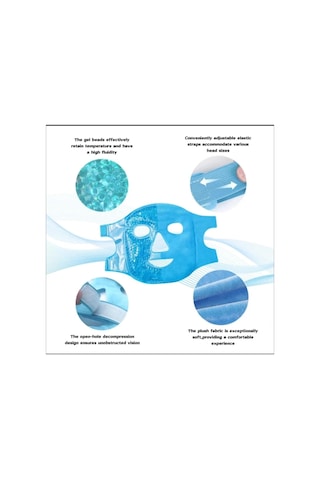 Buz Jel Toplar Termojel Yüz Maskesi, Soğuk Ve Sıcak Terapi Yüz Maskesi