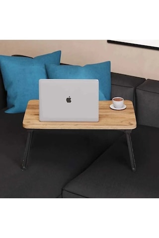 Laptop Masası Seyyar Kahvaltı Masası Katlanır Çalışma Sehpası Ahşap