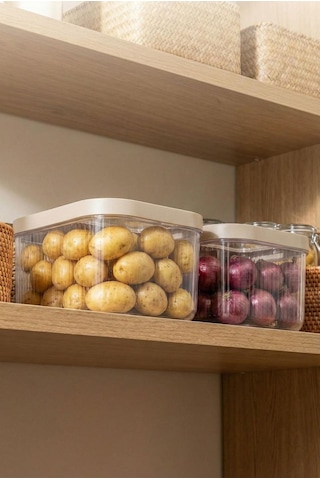 2'li 12 Lt Multibox Vizon Kayar Kapaklı Saklama Kabı & Erzak Kabı & Patates Soğan Kovası Siyah
