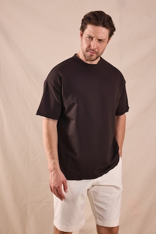 Tonny Black Rahat Kalıp Oversize Kesim T-shirt Erkek Acı Kahve T-shirt Tbtshrt020 Acı Kahverengi