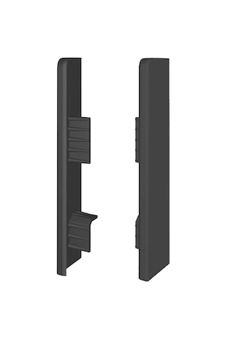 Espumo Suya Dayanıklı Kompozit Süpürgelik 8 Cm Bitiş Kapağı Aksesuarı 1 Paket - 2 Adet - Antrasit - Esp205
