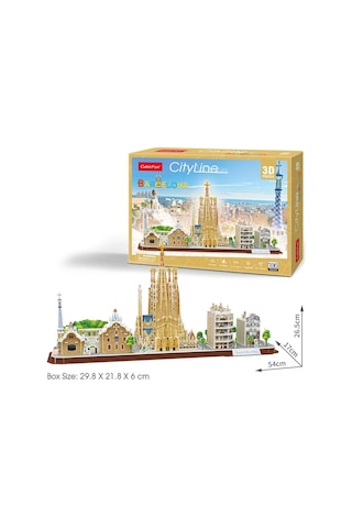 MC256H Cubic Fun, City Line - Barcelona - İspanya , 3 Boyutlu Pu
