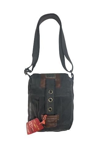 Old Cotton Cargo Vintage Küçük Salaş Unisex Günlük Çapraz Postacı Çantası S Boy 20x24cm Siyah