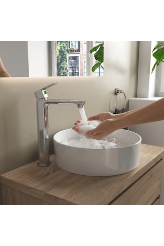 Adell Bloc Uzun Lavabo Bataryası -parlak Krom Krom