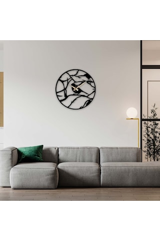 Kuş Metal Duvar Saati 5019