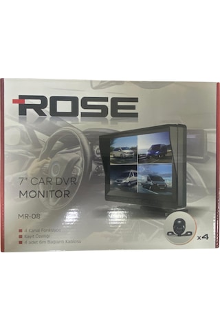 Rose Mr-08 7 Ekranlı 4 Kameralı Araç Dvr Seti - 4 Kanal Foksiyon - Kayıt Özelliği