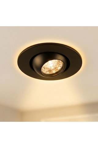 5 Adet Cata Ct 5268 Ufo Yıldız 1.5w Sıva Altı Led Spot Siyah Kasa Gün Işığı 3200k