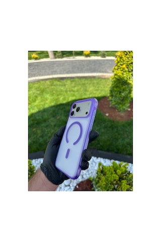 Apple iPhone Uyumlu 17/18 Promax Turuncu Airbag Korumalı Kılıf Mor - 925130897 Mor