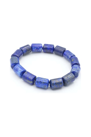 Hakiki Doğal Kapsül Model Lapis Lazuli Bileklik Lacivert