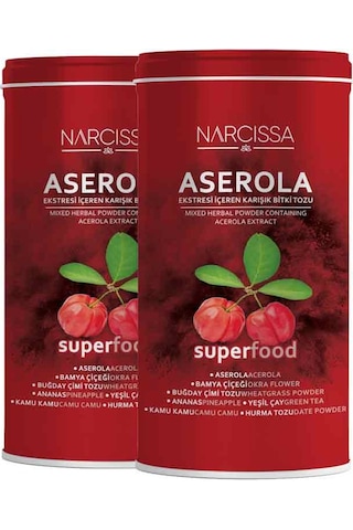 Narcissa Aserola Ekstresi İçeren Karışık Bitki Tozu 2 x 200 G