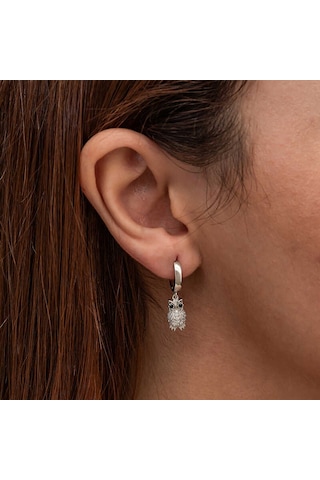 Gümüş Sallantılı Baykuş Kadın Küpe Gümüş