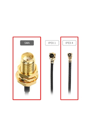 20cm Sma Dişi Ipex4 Mhf4 Rf Bağlantı Kablosu Sma Dişi Soket To A