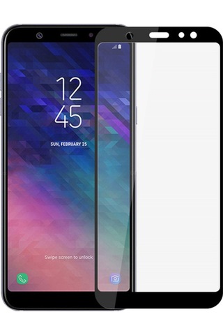Samsung Galaxy Uyumlu A6 2018 Tam Kaplayan Temperli Ekran Koruyucu Cam (485382884)