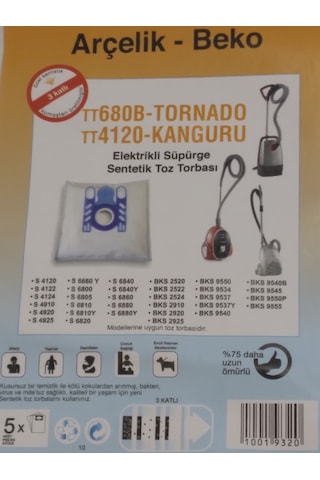 Arçelik Uyumlu 680 Orbital Sentetik 4 Paket 20 Adet