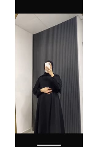 Sarıdağ Modal Tesettür Etek Bluz İkili Takım Siyah