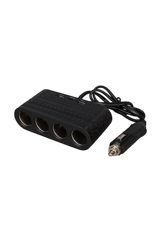 12-24v Çift Usb - Type-c 120w 80cm Kablolu 4'lü Araç Çakmak Çoklayıcı Şarj Cihazı Car Charger