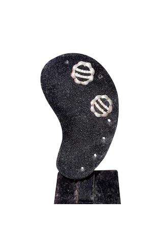 Kırmızı Sanat Evi Zarif Mini Çiçek Taşlı Bijuteri Küpe Gümüş
