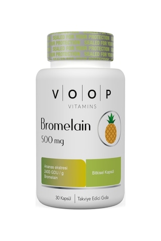 Voop Bromelain 500 MG Ananas 30 Bitkisel Kapsül