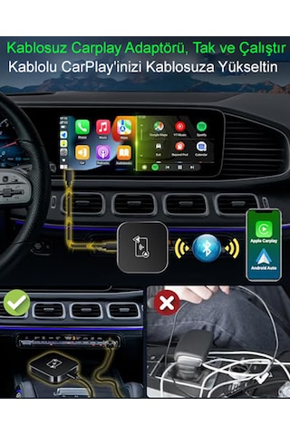 Magazashop Kablosuz Görüntü Aktarım Car Play Adaptörü Apple Ve Android Cihazlar Için Diğer