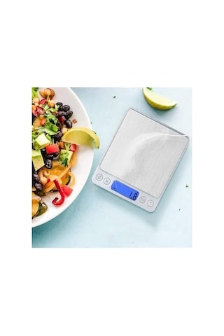 Jouis Dijital Mutfak Hassas Tartı, 3 Kg Kapasite, 0.1 Gr Hassasiyet, Lcd Ekran, Mutfak Ve Kuyumcu Terazisi Açık Bej