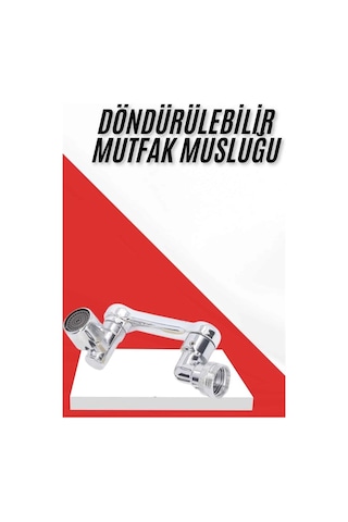 Her - 599 - Yere Dönebilen Tasarruflu Mutfak Musluk Başlığı Ucu Musluk Ucu - Kmrsfres - Oynar Başlıklı
