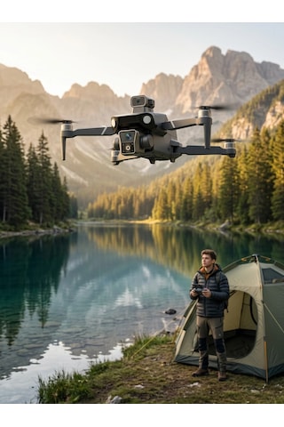 Çift Kameralı Gps Drone Geniş Açılı Havadan Görüntüleme Sistemi Belirtilmemiş